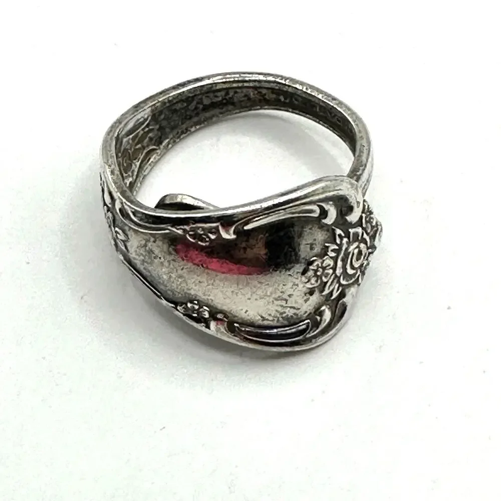 Vintage W.A. Rogers Oneida Silver Plate Spoon Bypass Pinkie Ring Retro Size 4.25